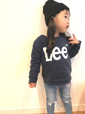 「BEN DAVIS（ベンデイビス）のアイテム（帽子）」を使った、emmaさん（キッズ・90cm）の冬コーディネート