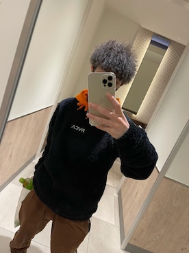 「RVCA（ルーカ）のアイテム（パンツ）」を使った、れんれん【相互】さん（メンズ・165cm）の冬コーディネート