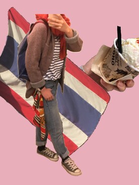 「45R（フォーティファイブアール）のアイテム（その他アウター）」を使った、Fさん（レディース・157cm）の春コーディネート