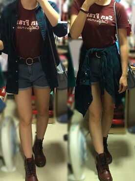 「PAPRIKA（パプリカ）のアイテム」を使った、Hoi Man Leungさん（レディース・162cm）の夏コーディネート