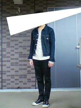 「Lui's（ルイス）のアイテム（デニムジャケット）」を使った、びーさん（メンズ・172cm）の秋コーディネート