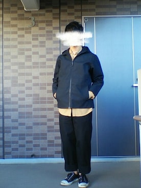 「レーヨンシャツ」｜「アイテム（ジャケット/アウター）」を使った、びーさん（メンズ・172cm）の秋コーディネート