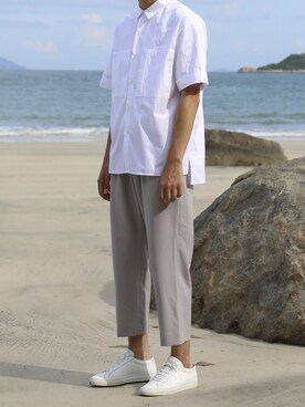 「COMMON PROJECTS（コモンプロジェクト）のアイテム」を使った、ONECEさん（メンズ・181cm）の夏コーディネート