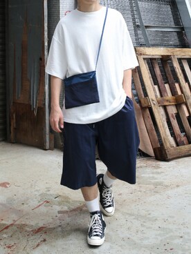 「CONVERSE（コンバース）のアイテム（パンツ）」を使った、ONECEさん（メンズ・181cm）の夏コーディネート