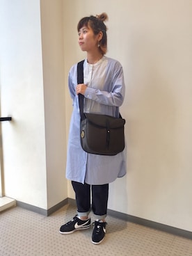 「アイテム（シャツワンピース）」を使った、Kondo Ayaさん（レディース・148cm・20代）の夏コーディネート