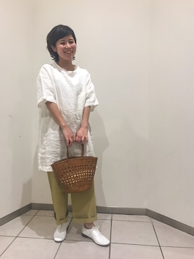 「TOUJOURS（トゥジュー）のアイテム」を使った、Kondo Ayaさん（レディース・148cm）の春コーディネート