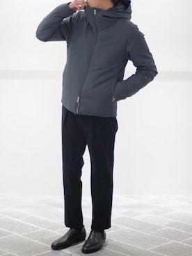 「STUDIOUS（ステュディオス）のアイテム（ダウンジャケット/コート）」を使った、れおんさん（メンズ・171cm）の秋コーディネート