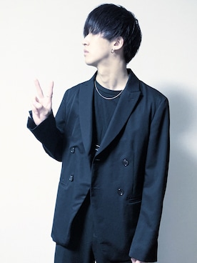 「NEONSIGN（ネオンサイン）のアイテム（ジャケット/アウター）」を使った、れおんさん（メンズ・171cm）の春コーディネート