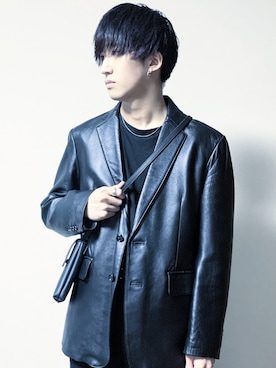 「Lazar（ラザル）のアイテム（トップス）」を使った、れおんさん（メンズ・171cm）の春コーディネート