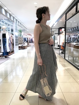 「O'NEILL（オニール）のアイテム」を使った、SHOさん（レディース・153cm）の夏コーディネート