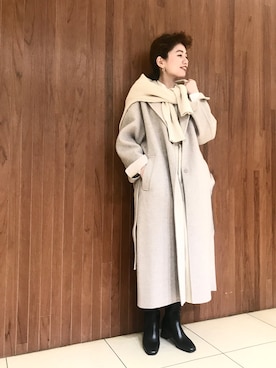 「URBAN RESEARCH（アーバンリサーチ）のアイテム（チェスターコート）」を使った、SHOさん（レディース・153cm）の冬コーディネート