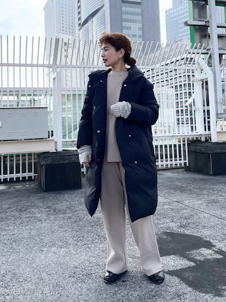 ステッチレス ダウン コート アーバンリサーチ グレー フード 大きめ ステッチレス2WAYダウンコート(ダウンジャケット・コート) | GEORGES