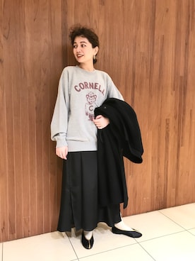 「URBAN RESEARCH（アーバンリサーチ）のアイテム（チェスターコート）」を使った、SHOさん（レディース・153cm）の冬コーディネート