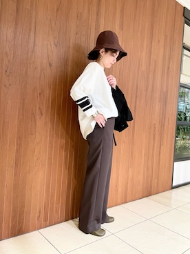 「URBAN RESEARCH（アーバンリサーチ）のアイテム（ハット）」を使った、SHOさん（レディース・153cm）の春コーディネート