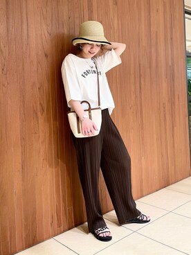 「URBAN RESEARCH（アーバンリサーチ）のアイテム（ハット）」を使った、SHOさん（レディース・153cm）の春コーディネート