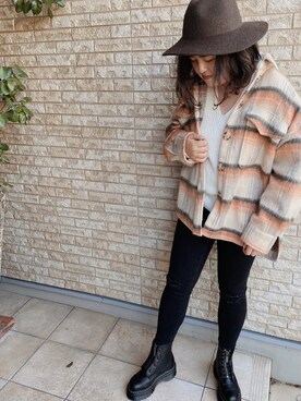 「pants」｜「アイテム（ジャケット/アウター）」を使った、Minamiさん（レディース・163cm）の冬コーディネート