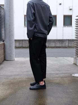 「markaware（マーカウェア）のアイテム（スリッポン）」を使った、246さん（メンズ・176cm）の秋コーディネート