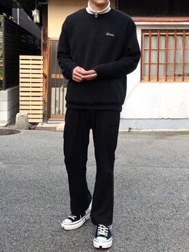 「H&M（エイチ・アンド・エム）のアイテム（ニット/セーター、ホワイト系）」を使った、はやと　　さん（メンズ・171cm）の秋コーディネート