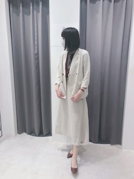 「Te chichi TERRASSE（テチチテラス）のアイテム（テーラードジャケット）」を使った、せいのさん（レディース・171cm）の春コーディネート