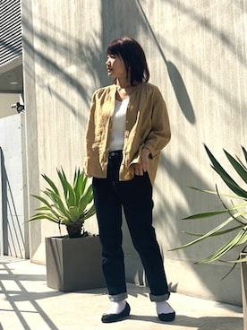 「アイテム（トップス、ベージュ系）」を使った、nano・universe lady's webeditorさん（レディース・151cm）の春コーディネート