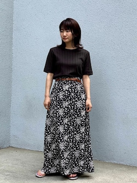 「NANO universe（ナノユニバース）のアイテム（サンダル）」を使った、nano・universe lady's webeditorさん（レディース・151cm）の夏コーディネート