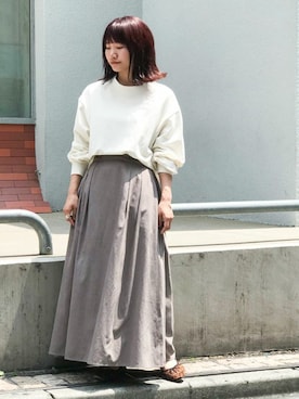 「NANO universe（ナノユニバース）のアイテム（バレエシューズ）」を使った、nano・universe lady's webeditorさん（レディース・151cm）の夏コーディネート