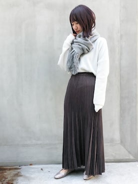 「ワッフル」｜「アイテム（パンプス）」を使った、nano・universe lady's webeditorさん（レディース・151cm）の秋コーディネート