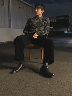 「ONE DAY KMC （ワンデイケーエムシー）のアイテム（シューズ）」を使った、HIROさん（メンズ・179cm）の春コーディネート