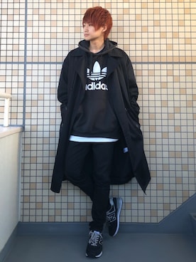 「Confirm（コンファーム）のアイテム（トレンチコート）」を使った、taichiさん（メンズ・169cm）の冬コーディネート