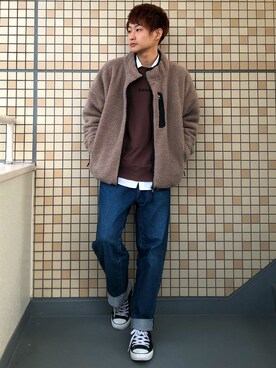 「MinoriTY（マイノリティ）のアイテム（ブルゾン）」を使った、taichiさん（メンズ・169cm）の冬コーディネート