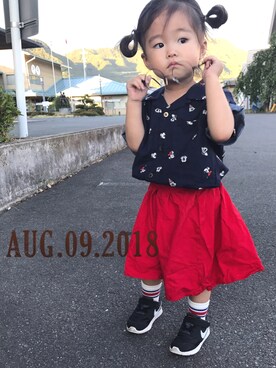 「ミッキー」｜✿ℍ𝔸ℕℕ𝔸✿ さん（キッズ・90cm）の夏コーディネート