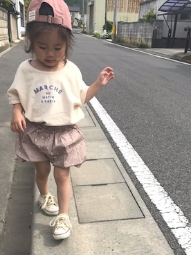 「アイテム（トップス）」を使った、✿ℍ𝔸ℕℕ𝔸✿ さん（キッズ・90cm）の春コーディネート