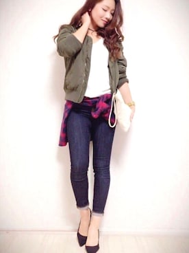 「EMODA（エモダ）のアイテム（チョーカー）」を使った、𓇼Narumi𓇼さん（レディース・153cm）の冬コーディネート