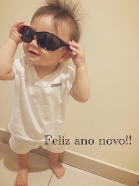 「green（グリーン）のアイテム（パンツ）」を使った、Hirokenさん（キッズ・80cm）の冬コーディネート