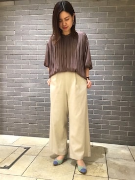 「アイテム（パンプス、グレー系）」を使った、ORientalTRaffic アトレ上野店 .さん（レディース・157cm）の春コーディネート