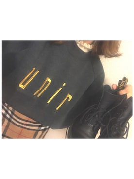 「オルチャンファッション」｜「アイテム（スウェット）」を使った、sa___yaさん（レディース・160cm）の冬コーディネート