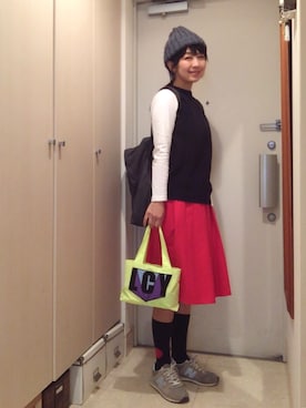 「BLUE BLUE（ブルーブルー）のアイテム（レッグウェア）」を使った、ナオさん（レディース・162cm）の春コーディネート