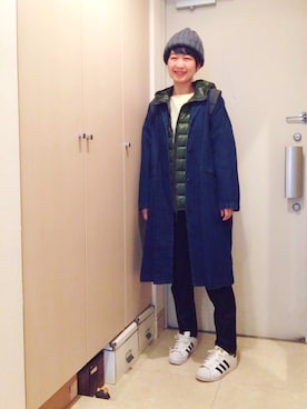 「BAG'n'NOUN」｜「アイテム（ダウンジャケット/コート）」を使った、ナオさん（レディース・162cm）の春コーディネート