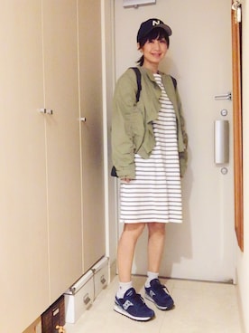 「BAG'n'NOUN」｜「アイテム（ブルゾン）」を使った、ナオさん（レディース・162cm）の春コーディネート