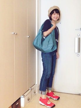 「BAG'n'NOUN」｜「アイテム（ハンチング/ベレー帽）」を使った、ナオさん（レディース・162cm）の夏コーディネート