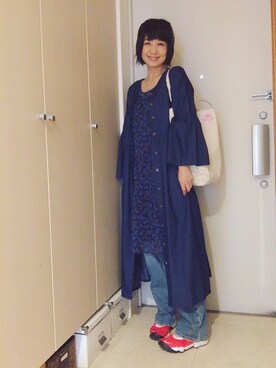 「BAG'n'NOUN」｜「アイテム（シャツワンピース）」を使った、ナオさん（レディース・162cm）の春コーディネート