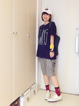 「STUDIOUS（ステュディオス）のアイテム（腕時計）」を使った、ナオさん（レディース・162cm）の夏コーディネート