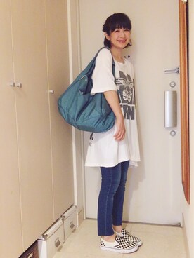 「BAG'n'NOUN」｜「アイテム（スリッポン）」を使った、ナオさん（レディース・162cm）の夏コーディネート