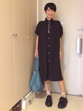 「BAG'n'NOUN」｜「アイテム（シャツワンピース）」を使った、ナオさん（レディース・162cm）の夏コーディネート