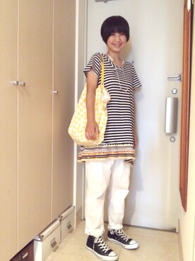 「BAG'n'NOUN」｜「アイテム（ワンピース/ドレス）」を使った、ナオさん（レディース・162cm）の夏コーディネート