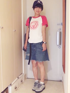 「STUDIOUS（ステュディオス）のアイテム（腕時計）」を使った、ナオさん（レディース・162cm）の夏コーディネート