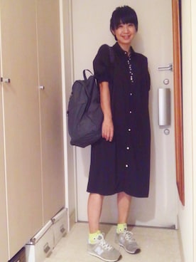 「BAG'n'NOUN」｜「アイテム（シャツワンピース）」を使った、ナオさん（レディース・162cm）の秋コーディネート