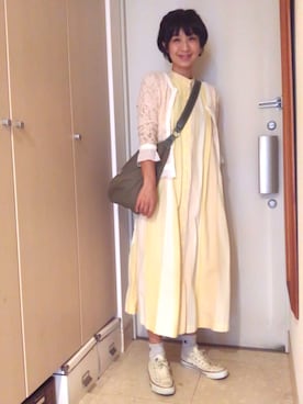 「BAG'n'NOUN」｜「アイテム（ワンピース/ドレス）」を使った、ナオさん（レディース・162cm）の秋コーディネート