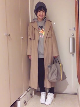 「BAG'n'NOUN」｜「アイテム（トレンチコート）」を使った、ナオさん（レディース・162cm）の秋コーディネート