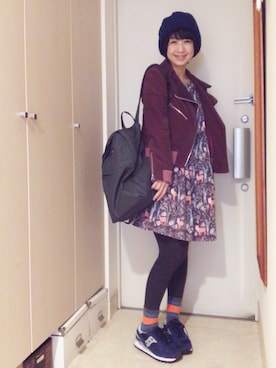 「BAG'n'NOUN」｜「アイテム（ライダースジャケット）」を使った、ナオさん（レディース・162cm）の秋コーディネート